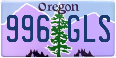 OR license plate 996GLS