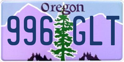OR license plate 996GLT