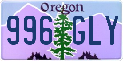 OR license plate 996GLY