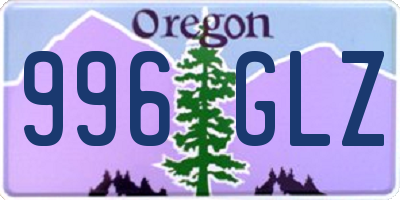 OR license plate 996GLZ