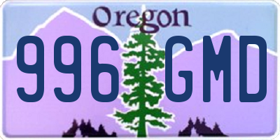 OR license plate 996GMD