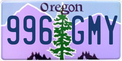 OR license plate 996GMY
