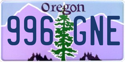 OR license plate 996GNE