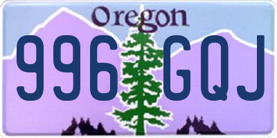 OR license plate 996GQJ