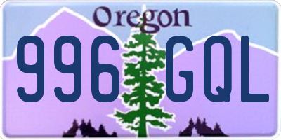 OR license plate 996GQL