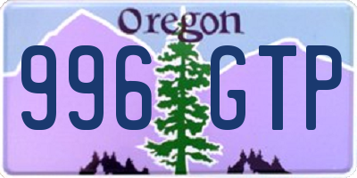 OR license plate 996GTP