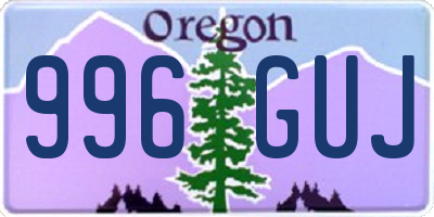 OR license plate 996GUJ