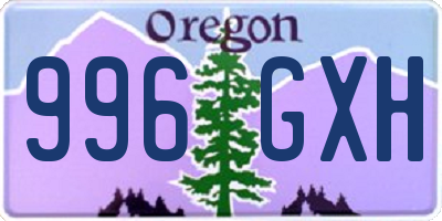 OR license plate 996GXH