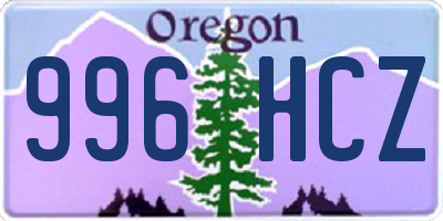 OR license plate 996HCZ