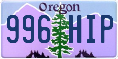 OR license plate 996HIP