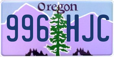 OR license plate 996HJC