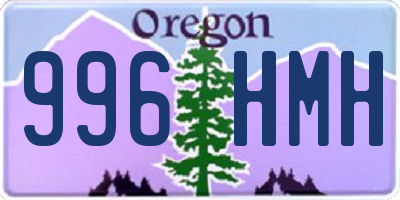 OR license plate 996HMH