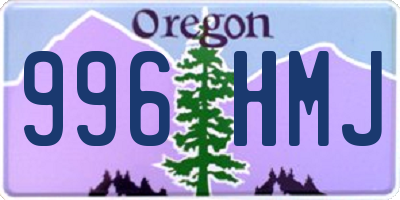 OR license plate 996HMJ