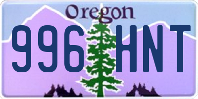 OR license plate 996HNT