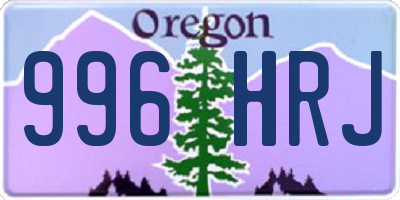 OR license plate 996HRJ