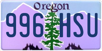 OR license plate 996HSU