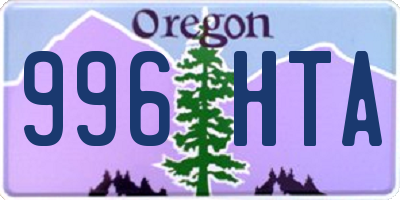 OR license plate 996HTA
