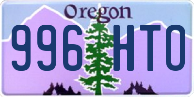 OR license plate 996HTO