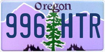 OR license plate 996HTR