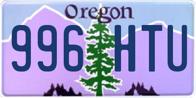 OR license plate 996HTU
