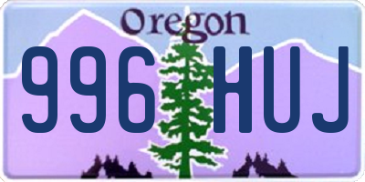 OR license plate 996HUJ