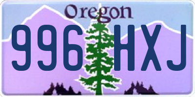 OR license plate 996HXJ