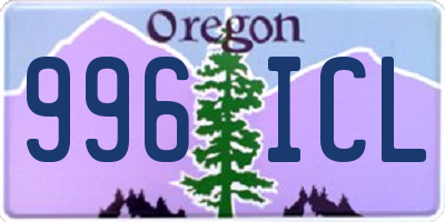OR license plate 996ICL