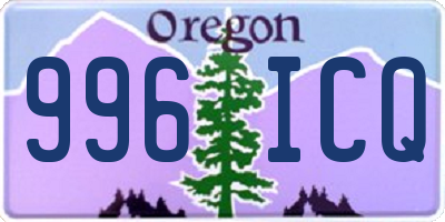 OR license plate 996ICQ