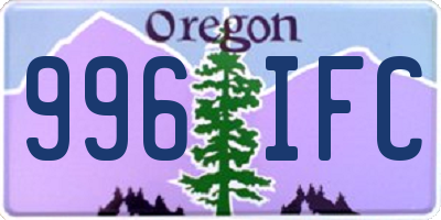 OR license plate 996IFC