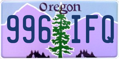OR license plate 996IFQ