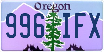 OR license plate 996IFX