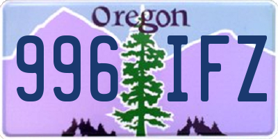 OR license plate 996IFZ