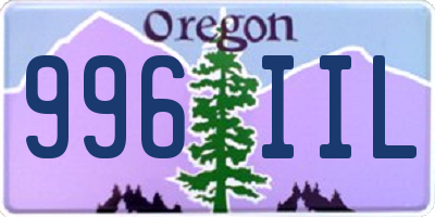 OR license plate 996IIL