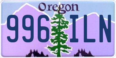 OR license plate 996ILN