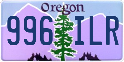 OR license plate 996ILR