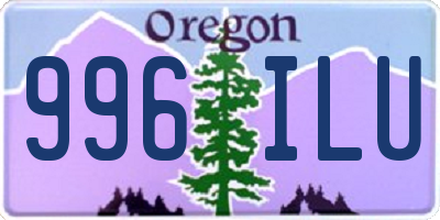 OR license plate 996ILU