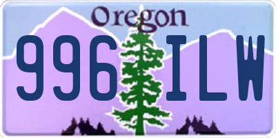 OR license plate 996ILW