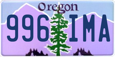 OR license plate 996IMA