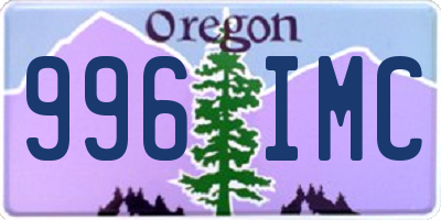OR license plate 996IMC