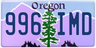 OR license plate 996IMD