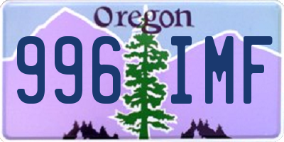 OR license plate 996IMF