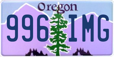 OR license plate 996IMG