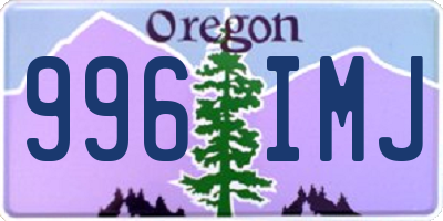 OR license plate 996IMJ