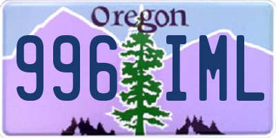 OR license plate 996IML