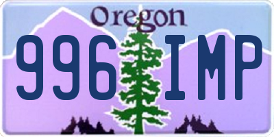 OR license plate 996IMP