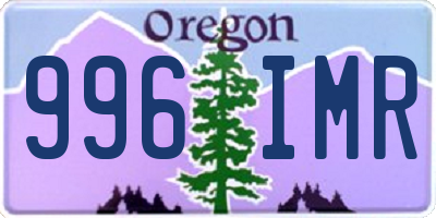 OR license plate 996IMR