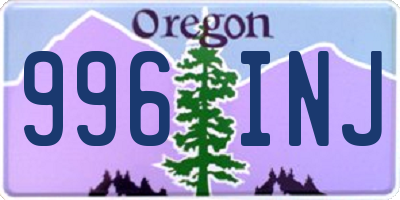 OR license plate 996INJ