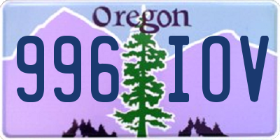 OR license plate 996IOV