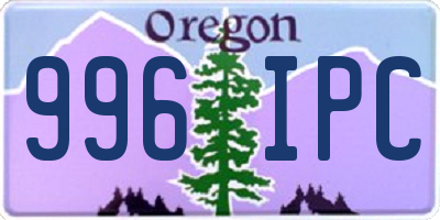 OR license plate 996IPC