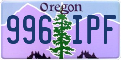 OR license plate 996IPF